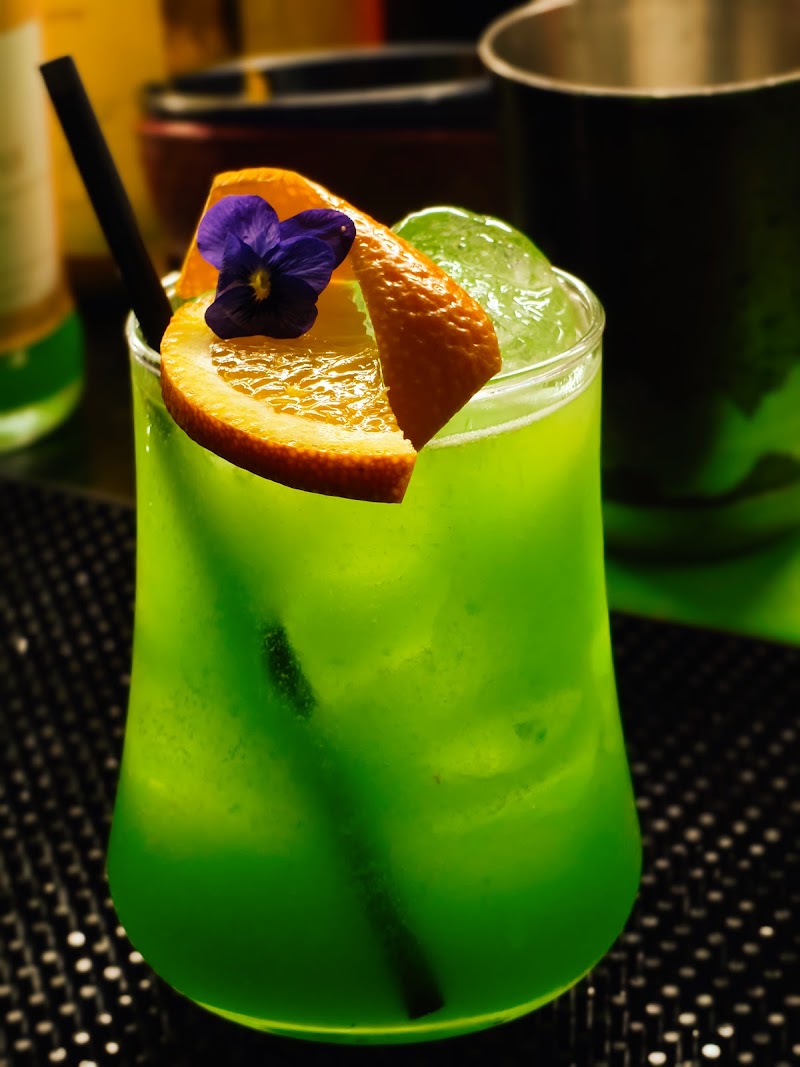 Verde de autor con flor comestible